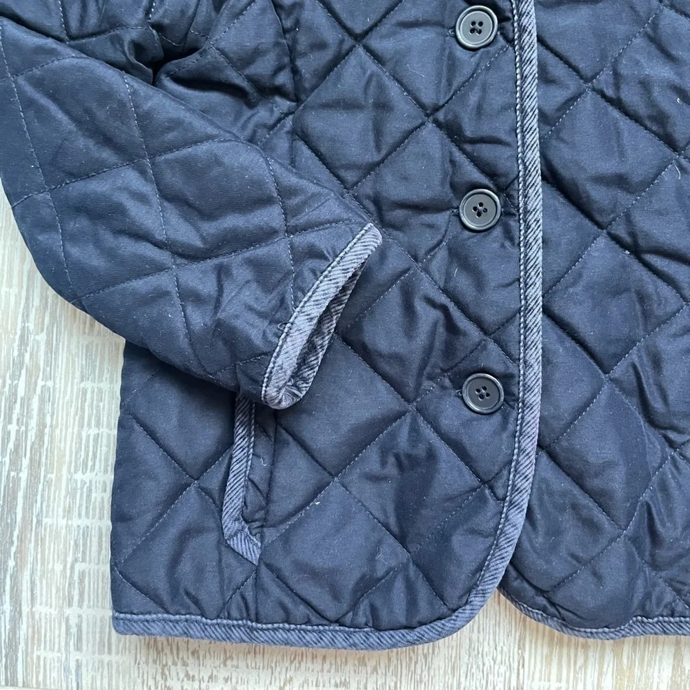 Old navy quilted barn jacket navy blue boys Sz 5